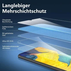 NEW'C 3x Panzerglas für Samsung Galaxy A30/M30/M30s - Kratzfrei, 9H Härte, HD