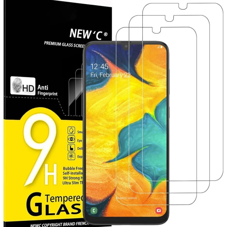 NEW'C 3x Panzerglas für Samsung Galaxy A30/M30/M30s - Kratzfrei, 9H Härte, HD
