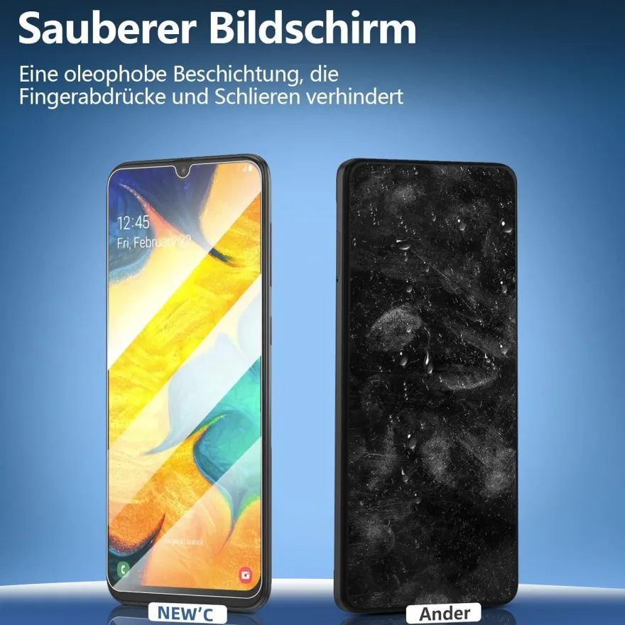NEW'C 3x Panzerglas für Samsung Galaxy A30/M30/M30s - Kratzfrei, 9H Härte, HD