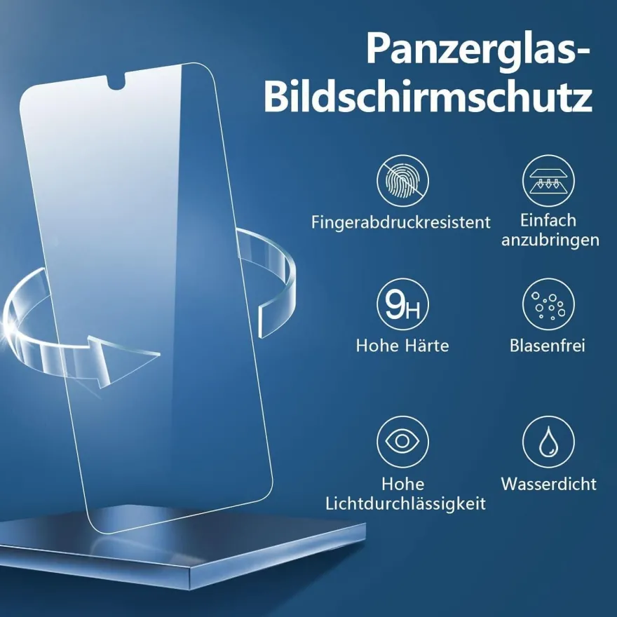 NEW'C 3x Panzerglas für Samsung Galaxy A30/M30/M30s - Kratzfrei, 9H Härte, HD