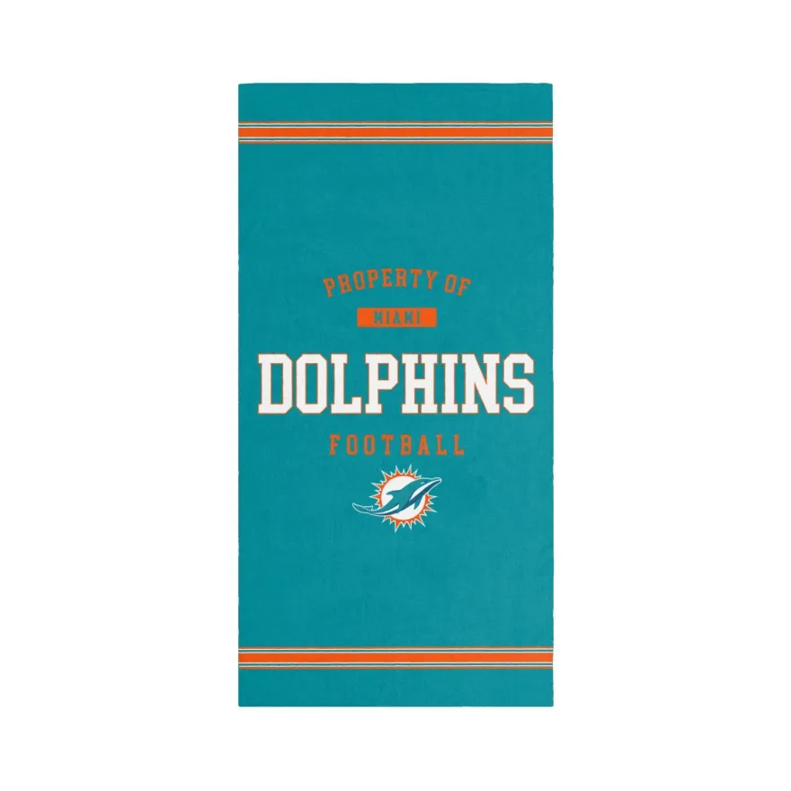 NFL Miami Dolphins Beach Towel Strandtuch Badetuch Property of 5051586207487