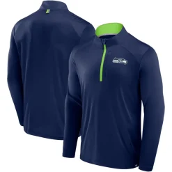 NFL Seattle Seahawks Defender LC Quarter Zip Zipper Jacke Oberteil Sweater
