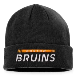 NHL Boston Bruins Wollmütze Mütze Authentic Pro Game Train 726658063968