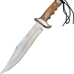 Nieto Bowiemesser Jagdmesser mit Olivenholzgriff inkl. Lederscheide Klinge 11 cm