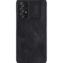 Nilkin ECHT LEDER Flip Klapp Handytasche mit Kameraschutz Handyhülle kompatibel mit