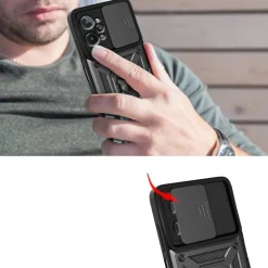 Nilkin ECHT LEDER Flip Klapp Handytasche mit Kameraschutz Handyhülle kompatibel mit