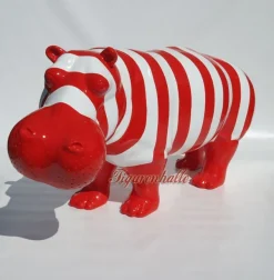 Nilpferd Flusspferd Figur Statue Aufstellfigur Deko Moderne Design Skulptur Garten ro