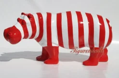 Nilpferd Flusspferd Figur Statue Aufstellfigur Deko Moderne Design Skulptur Garten ro