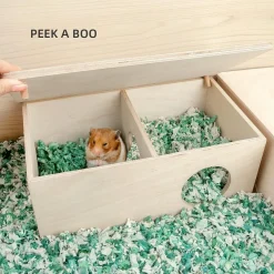 Niteangel Birkenkammer-Labyrinth-Hamsterversteck, 2 Kammern, groß