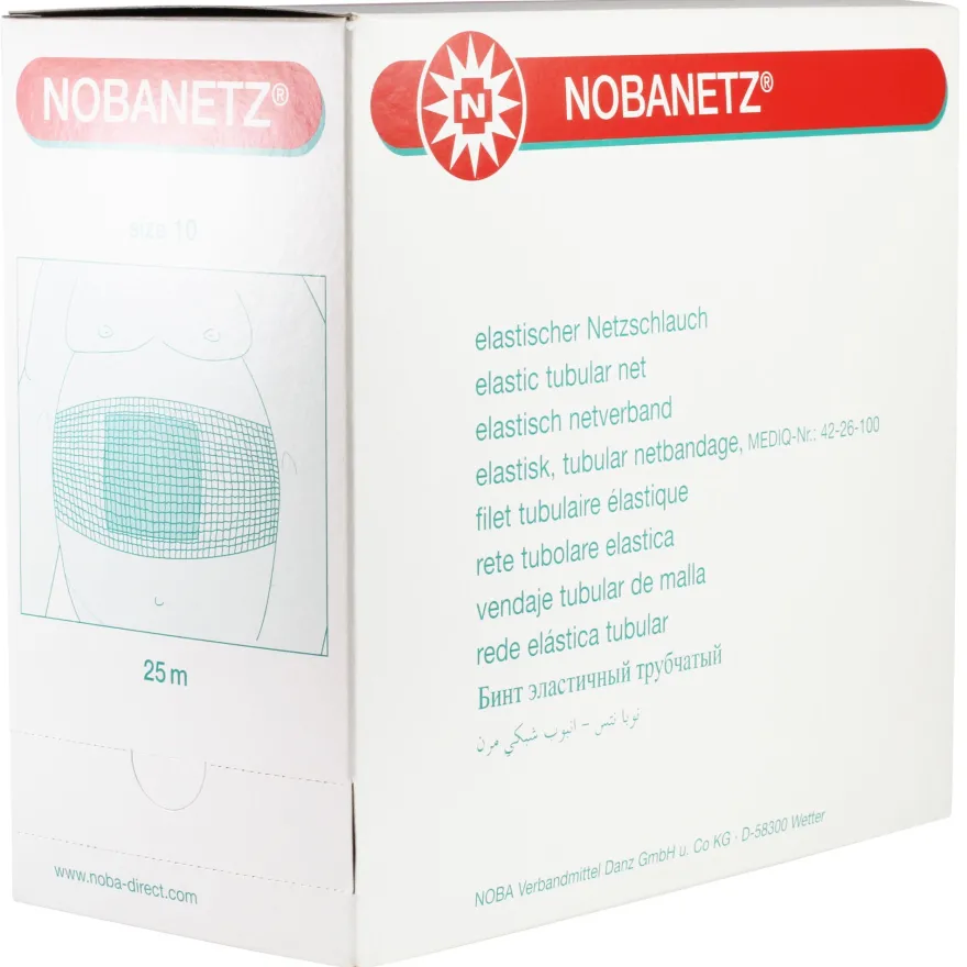 Nobanetz elastischer Netzschlauchverband Weiß 25 m Netzverband Schlauchverband