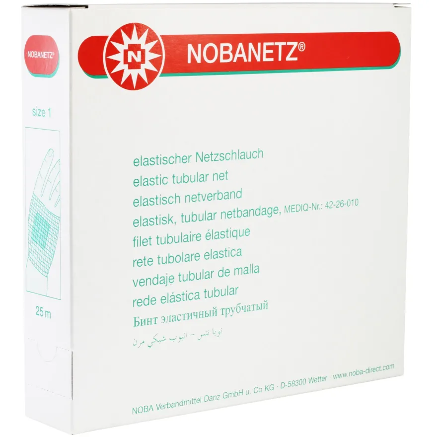 Nobanetz elastischer Netzschlauchverband Weiß 25 m Netzverband Schlauchverband
