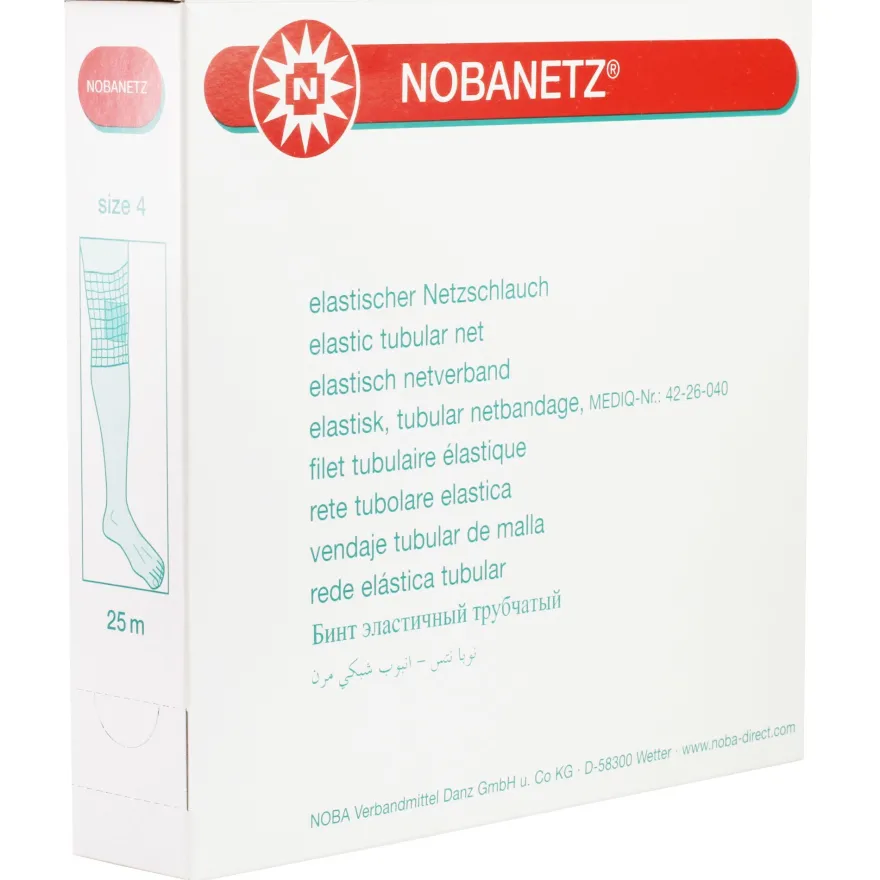 Nobanetz elastischer Netzschlauchverband Weiß 25 m Netzverband Schlauchverband