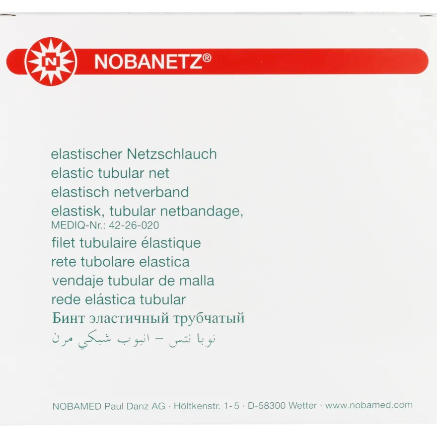Nobanetz elastischer Netzschlauchverband Weiß 25 m Netzverband Schlauchverband
