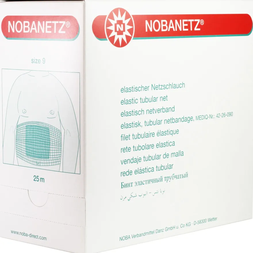 Nobanetz elastischer Netzschlauchverband Weiß 25 m Netzverband Schlauchverband