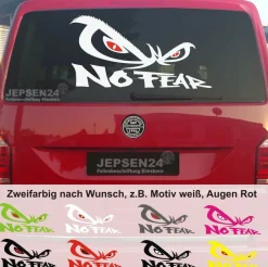 No Fear Cartattoo Auto Aufkleber 60x33cm C68 Hardcore Motorhaube Heckscheibe