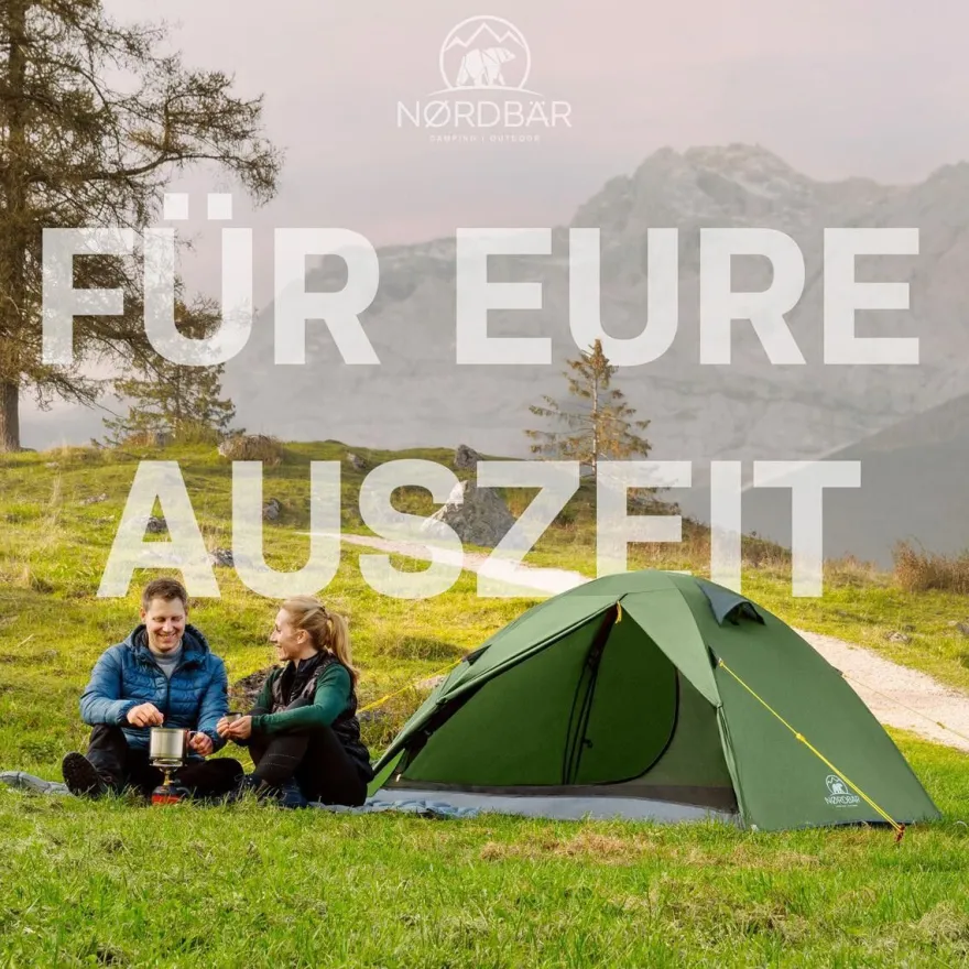 NORDBÄR® Zelt 3-4 Personen Zelt ultraleicht & wasserdicht