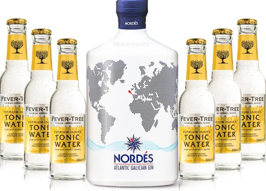 Nordes Atlantic Galician Gin aus Galizien 0,7l (40% Vol) + 6x Fever-Tree Premiu