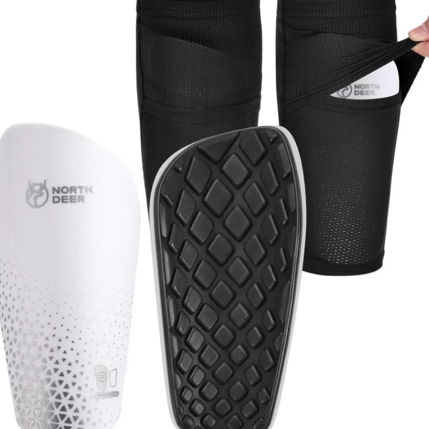 Northdeer Kinder & Herren Schienbeinschoner mit Stutzen - Optimierte