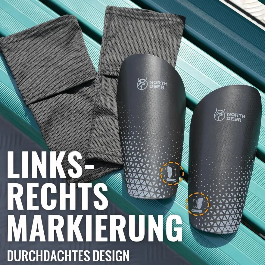Northdeer Kinder & Herren Schienbeinschoner mit Stutzen - Optimierte