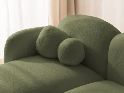 Nuvola - Moderne Ecksofa L-Form aus Bouclé-Stoff mit abgerundetem Design