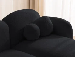 Nuvola - Moderne Ecksofa L-Form aus Bouclé-Stoff mit abgerundetem Design