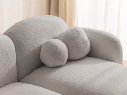 Nuvola - Moderne Ecksofa L-Form aus Bouclé-Stoff mit abgerundetem Design