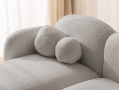 Nuvola - Moderne Ecksofa L-Form aus Bouclé-Stoff mit abgerundetem Design