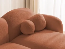 Nuvola - Moderne Ecksofa L-Form aus Bouclé-Stoff mit abgerundetem Design