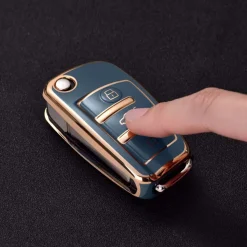 Oatsbasf Autoschlüssel Hülle für Audi A1 A3 A4 A6 Q3 Q5 Q7 S3 R8 TT, Silikon