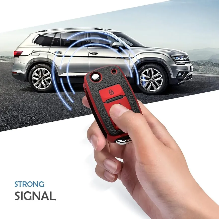 Oatsbasf Autoschlüssel Hülle für VW, Skoda, Seat - Flexibles TPU Silikon