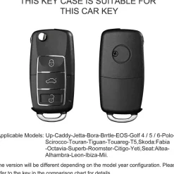 Oatsbasf Autoschlüssel Hülle für VW, Skoda, Seat - Flexibles TPU Silikon