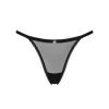 Obsessive Celia Noir Tanga, schwarz, Netz mit Guipure-Spitze, XL/2XL
