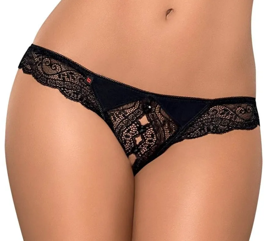 Obsessive Riostring - Ouvert Spitze, breiter Bund () 2XL/3XL