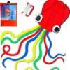 Octopus Kite for Girls and Boys with Kite Line Red