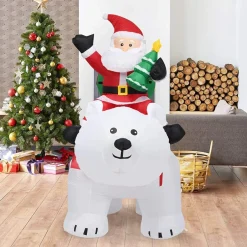 10% off Gutschein 1024 200cm Aufblasbarer Weihnachtsmann Eisbär mit LED