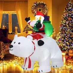 10% off Gutschein 1024 200cm Aufblasbarer Weihnachtsmann Eisbär mit LED