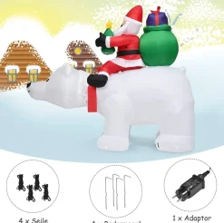 10% off Gutschein 1024 200cm Aufblasbarer Weihnachtsmann Eisbär mit LED