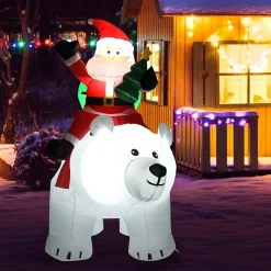 10% off Gutschein 1024 200cm Aufblasbarer Weihnachtsmann Eisbär mit LED