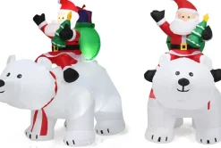 10% off Gutschein 1024 200cm Aufblasbarer Weihnachtsmann Eisbär mit LED