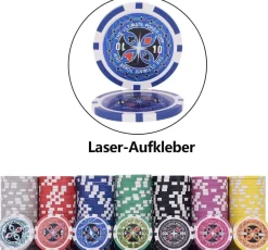 10% off Gutschein 1024 Pokerset 300 Laser-Chips Alukoffer inkl. Komplettset