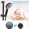 OFFO Duschset 70cm mit 6-Funktions-Handbrause, 1,6m Schlauch und verstellbarer