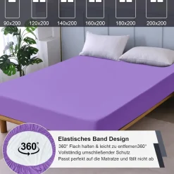 ohano Wasserdichter Matratzenschoner 200x200cm Spannbettlaken - Nässeschutz für
