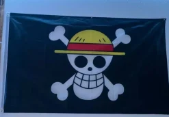 One Piece Jolly Roger Flag Flagge Strohhut Luffy Totenkopf Cosplay Anime Manga
