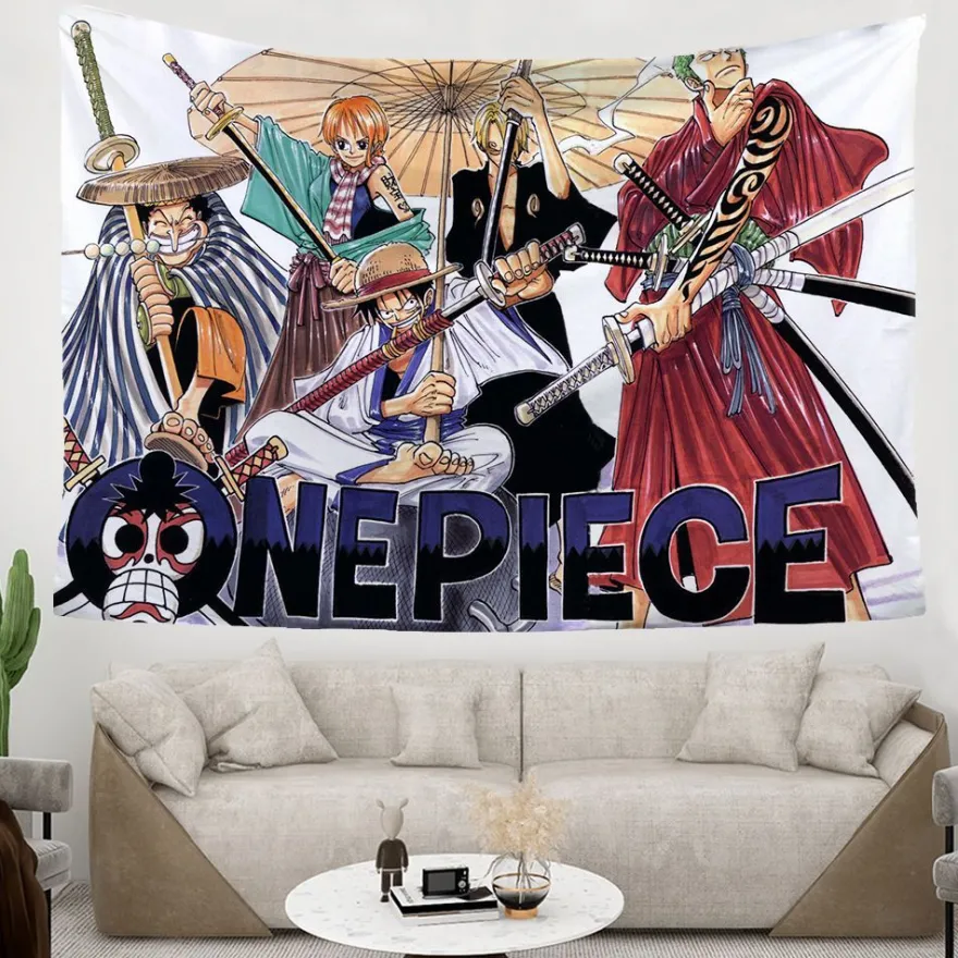 ONE PIECE Wandbehänge Nami Zoro Tapestry Hintergrund Tuch Schlafzimmer Wanddekoration