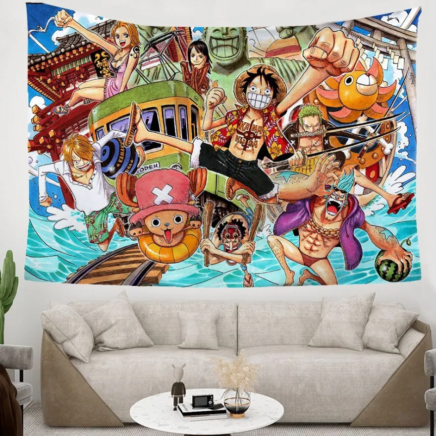ONE PIECE Wandbehänge Nami Zoro Tapestry Hintergrund Tuch Schlafzimmer Wanddekoration