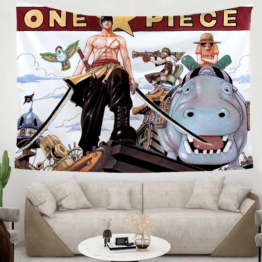 ONE PIECE Wandbehänge Nami Zoro Tapestry Hintergrund Tuch Schlafzimmer Wanddekoration