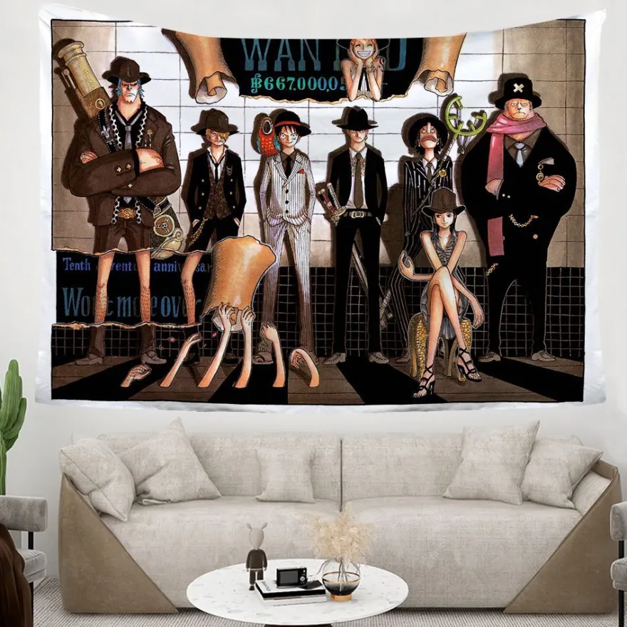 ONE PIECE Wandbehänge Nami Zoro Tapestry Hintergrund Tuch Schlafzimmer Wanddekoration