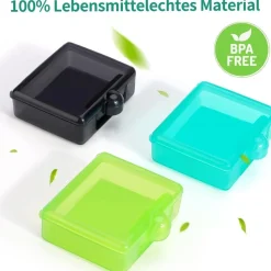 Opret 3 Stück Klein Tragbare Tablettenbox Tablettendose Vitamine Fischöl, chwarz