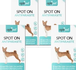 OptiPet Zecken- und Flohschutz 24x1,5ml Spot-On Hund Schutz gegen Parasiten, Milben