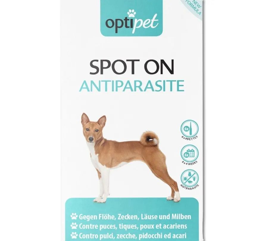 OptiPet Zecken- und Flohschutz 24x1,5ml Spot-On Hund Schutz gegen Parasiten, Milben